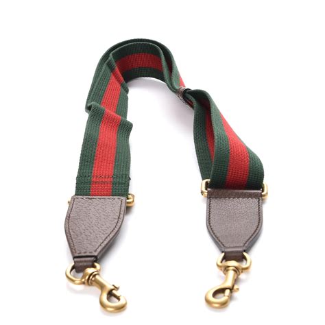 gucci green and red web strap|gucci shoulder strap.